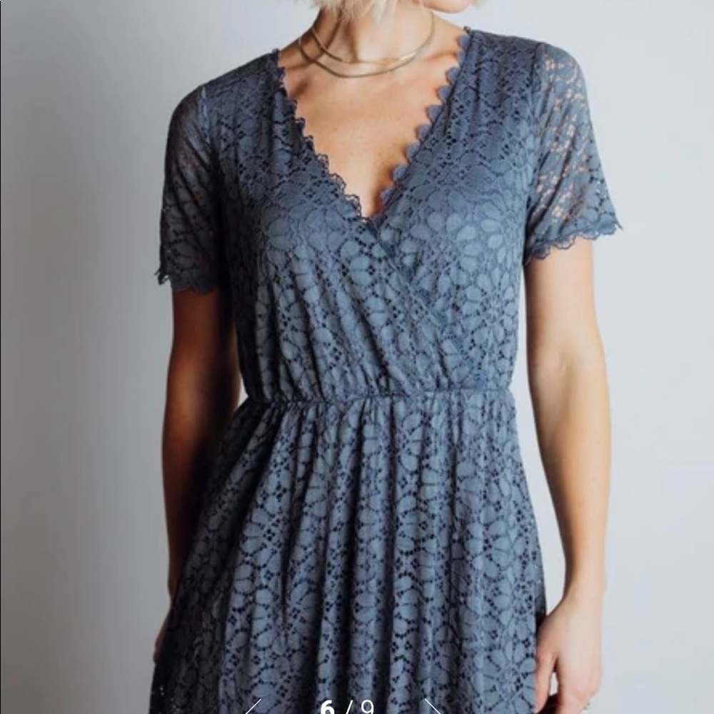 Baltic Born Blue Lace Maxi Dress